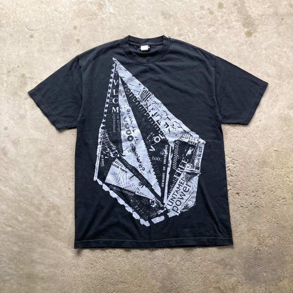 vintage volcom collage graphic t shirt